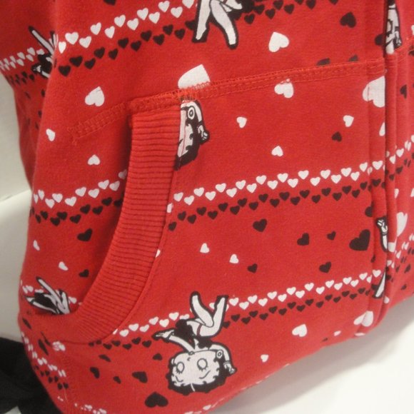 Betty Boop Full Zip Jacket with 2 front pockets thermal sleeves Junior S… - Picture 7 of 14